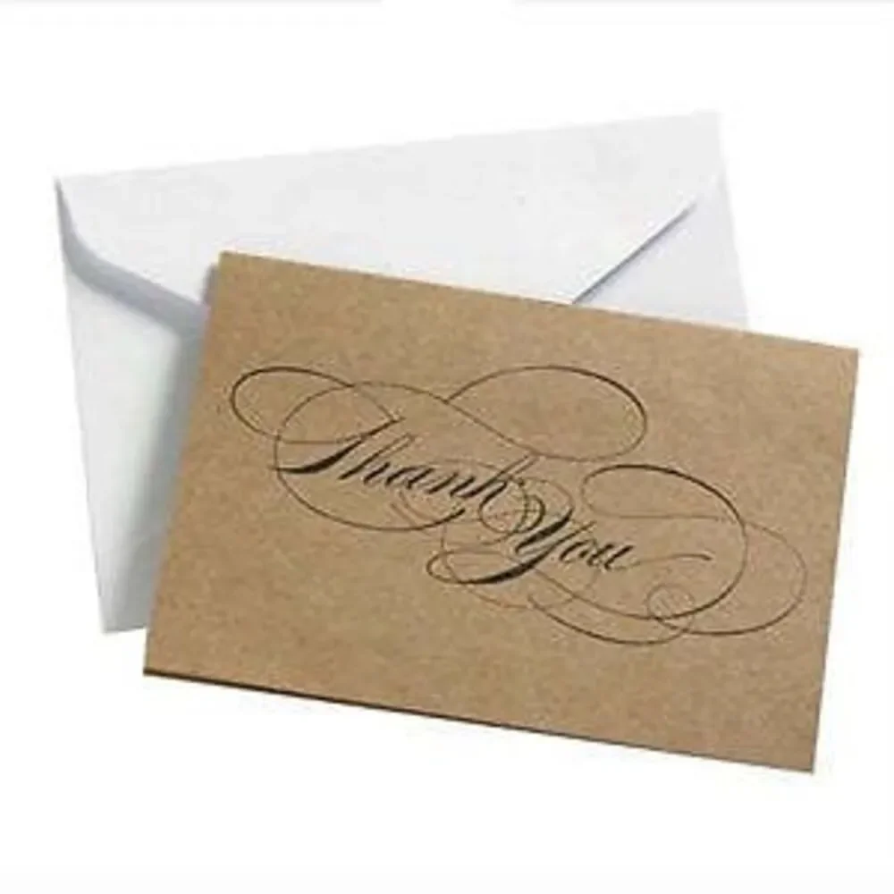 Gartner Studios Black Script Thank You Cards (Case of 24)